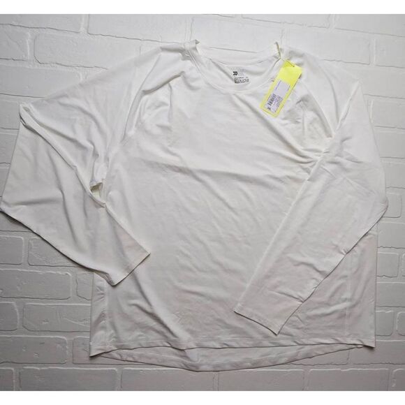 All In Motion Womens White Moisture Wicking Long Sleeve Top 3XL - Picture 1 of 2